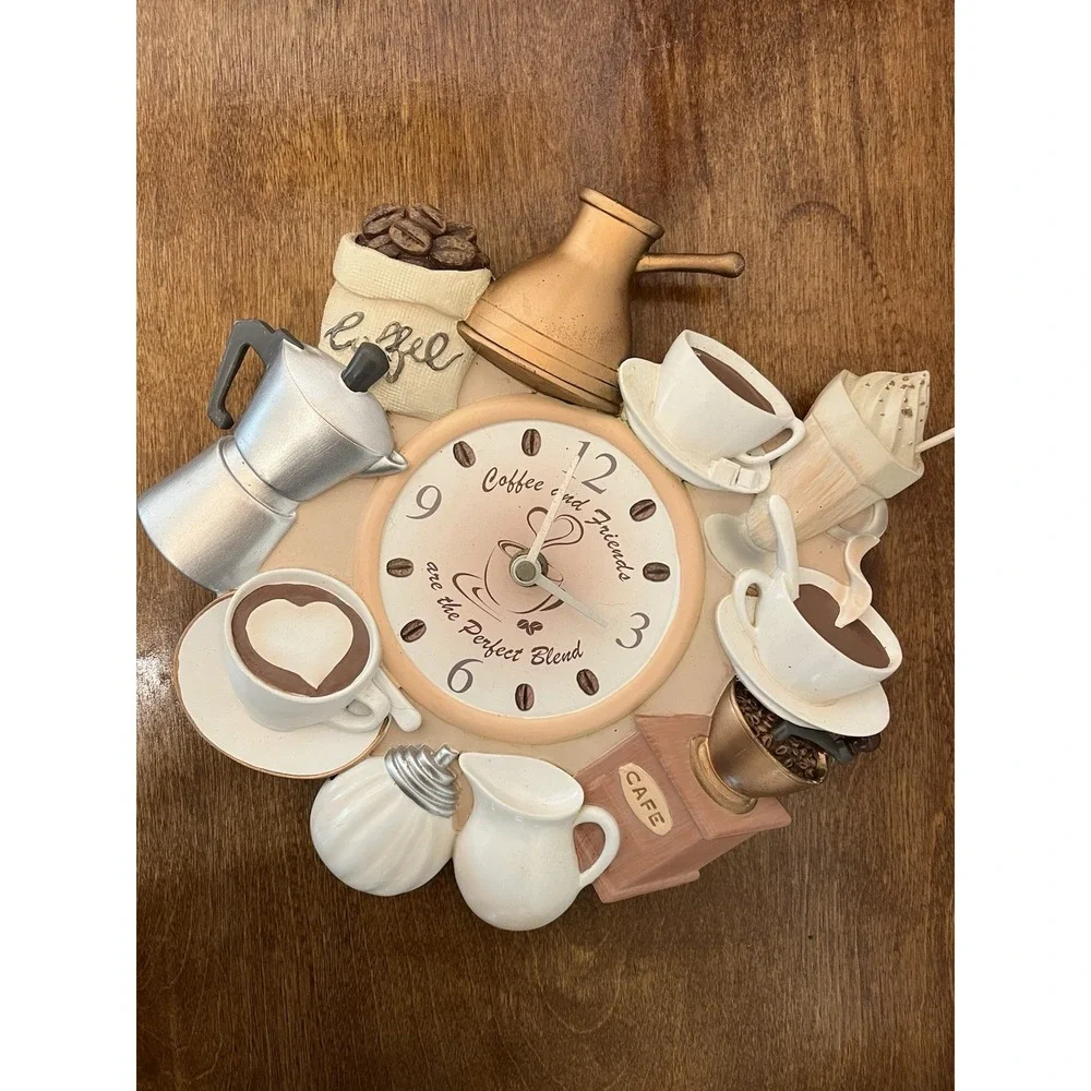 The Perfect Blend Coffee-Inspired Sculptural Wall Clock Bradford Exchange